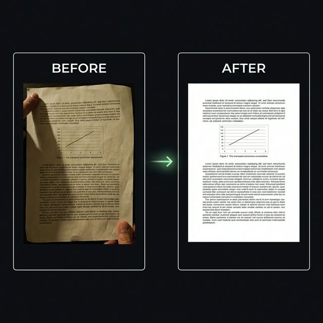 Document Cleanup before and after